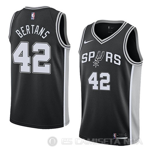 Camiseta Davis Bertans #42 San Antonio Spurs Icon 2018 Negro - Haga un click en la imagen para cerrar